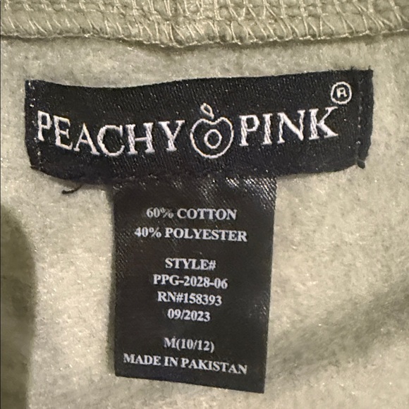 Adorable Olive Hoodie with Bear Patch - Picture 6 of 10